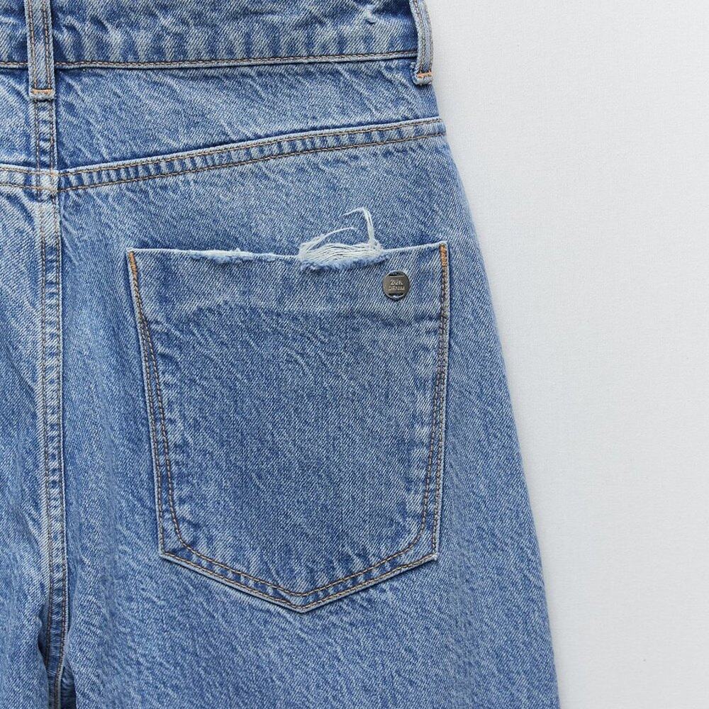 NEW ZARA BAGGY WIDE LEG JEANS - Picture 6 of 15